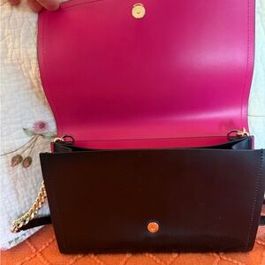 Kate Spade Black shoulder purse with Gold Chain